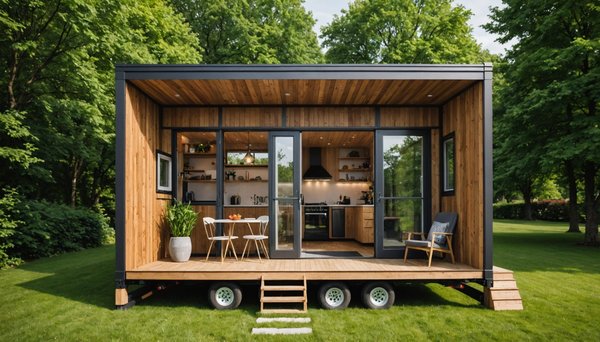 Tiny house container : l'espace compact et fonctionnel rehaussé